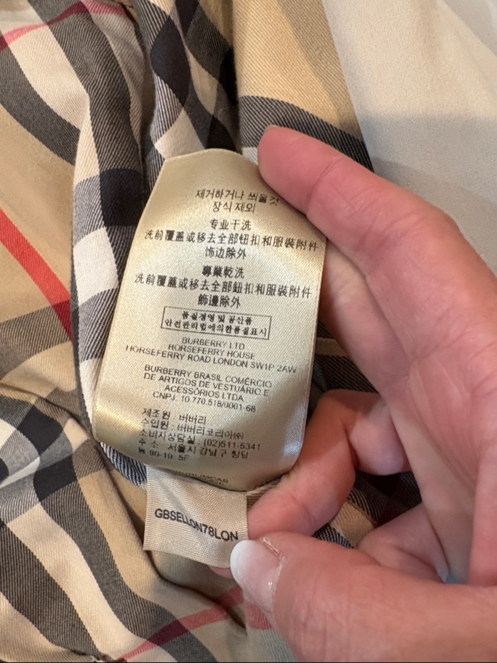 Burberry Beige Short Trench Coat with Signature Check Lining US 6 - Picture 10 of 11